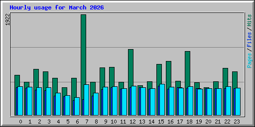 Hourly usage for March 2026